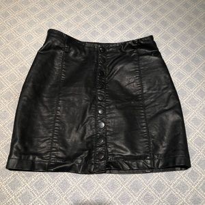 Free people leather skirt